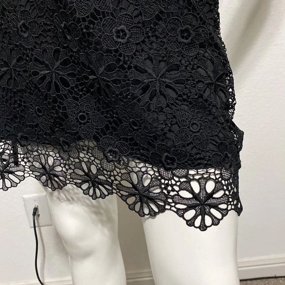 Zara Basic Collection Black Lace Cocktail Dress Size M - Picture 8 of 9